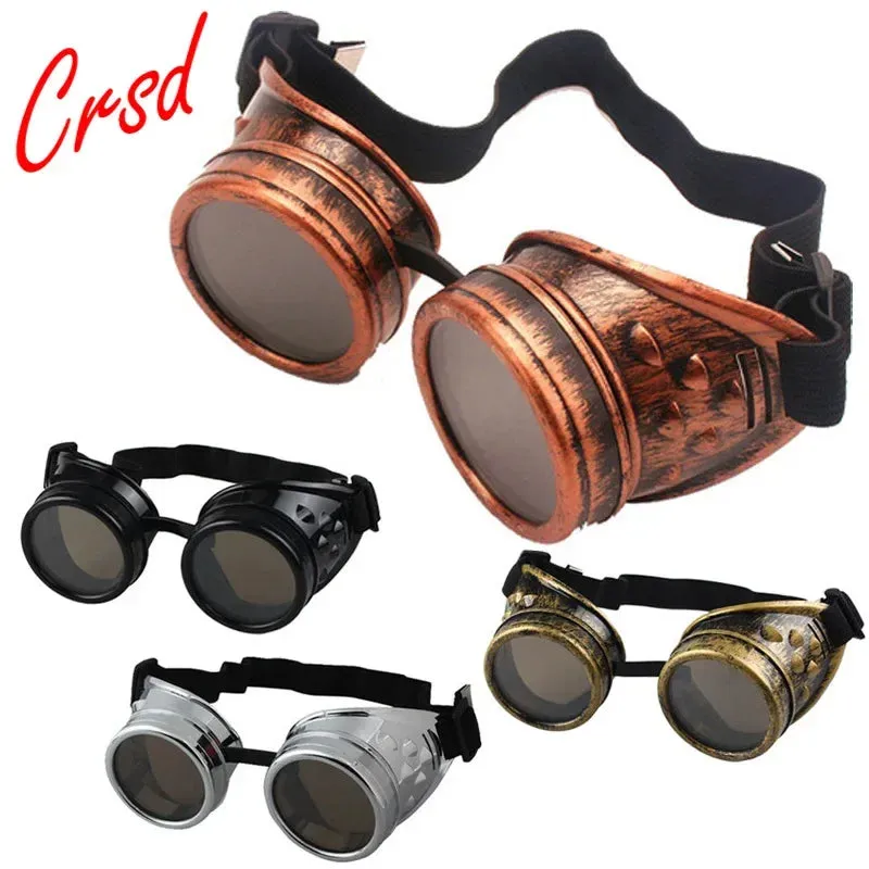 2022 Steampunk Sunglasses for Men Vintage Windshield Goggles Women Cyber Glasses Adjustable Belt Round Frame Sun Glasses
