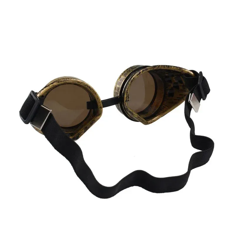 2022 Steampunk Sunglasses for Men Vintage Windshield Goggles Women Cyber Glasses Adjustable Belt Round Frame Sun Glasses