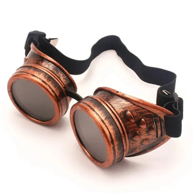 2022 Steampunk Sunglasses for Men Vintage Windshield Goggles Women Cyber Glasses Adjustable Belt Round Frame Sun Glasses