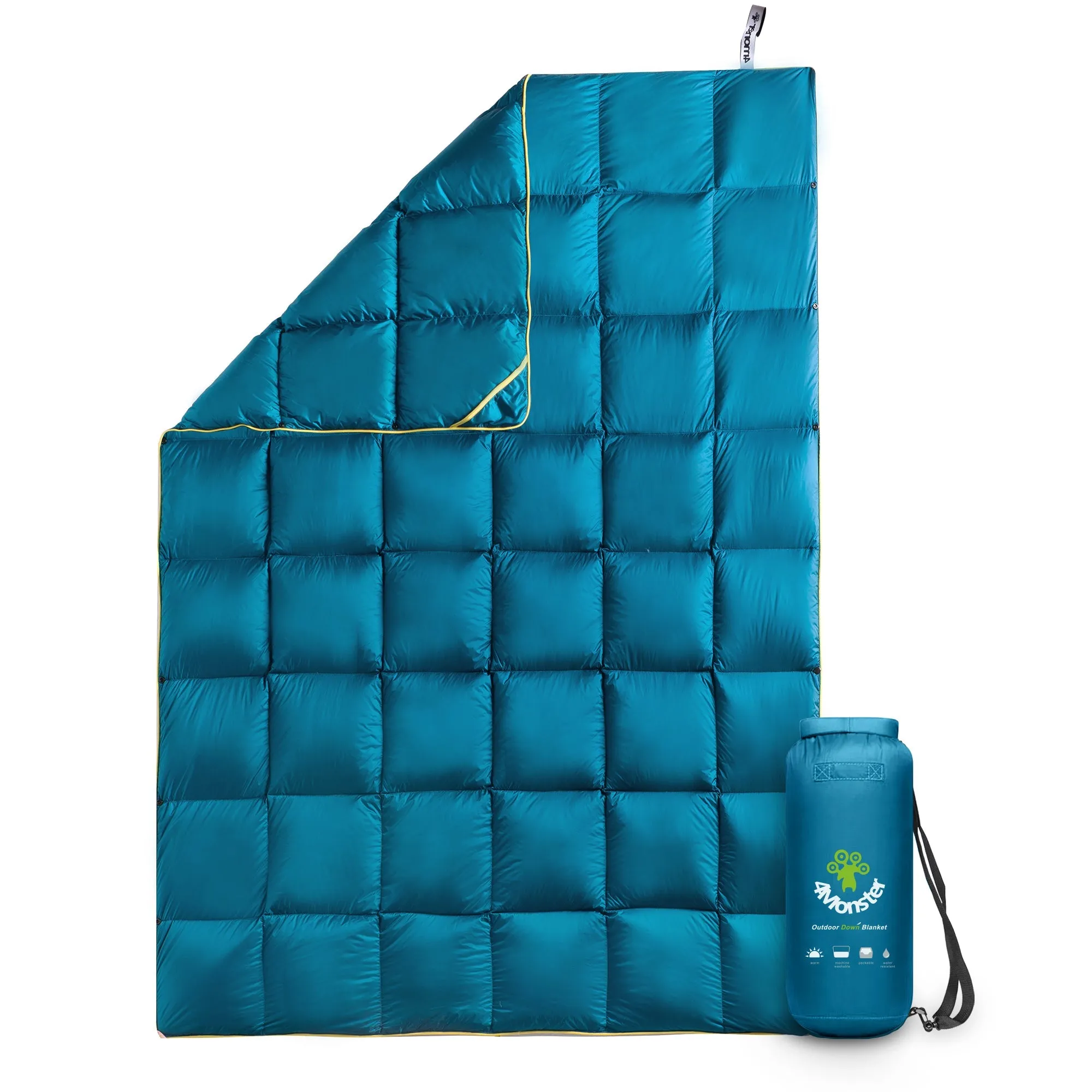 4Monster lightweight camping Packable Down Puffy Blanket -  Trellis