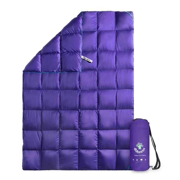 4Monster lightweight camping Packable Down Puffy Blanket -  Trellis