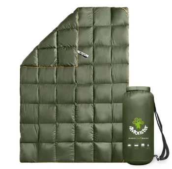 4Monster lightweight camping Packable Down Puffy Blanket -  Trellis
