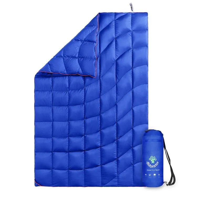 4Monster lightweight camping Packable Down Puffy Blanket -  Water ripples