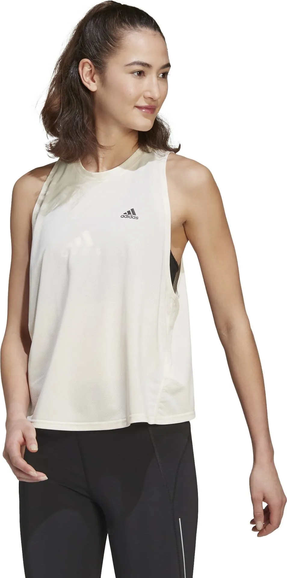 Adidas Women&#x27;s Run Icons Running Tank Top Wonder White | Buy Adidas Women&#x27;s Run Icons Running Tank Top Wonder White here | Outnorth