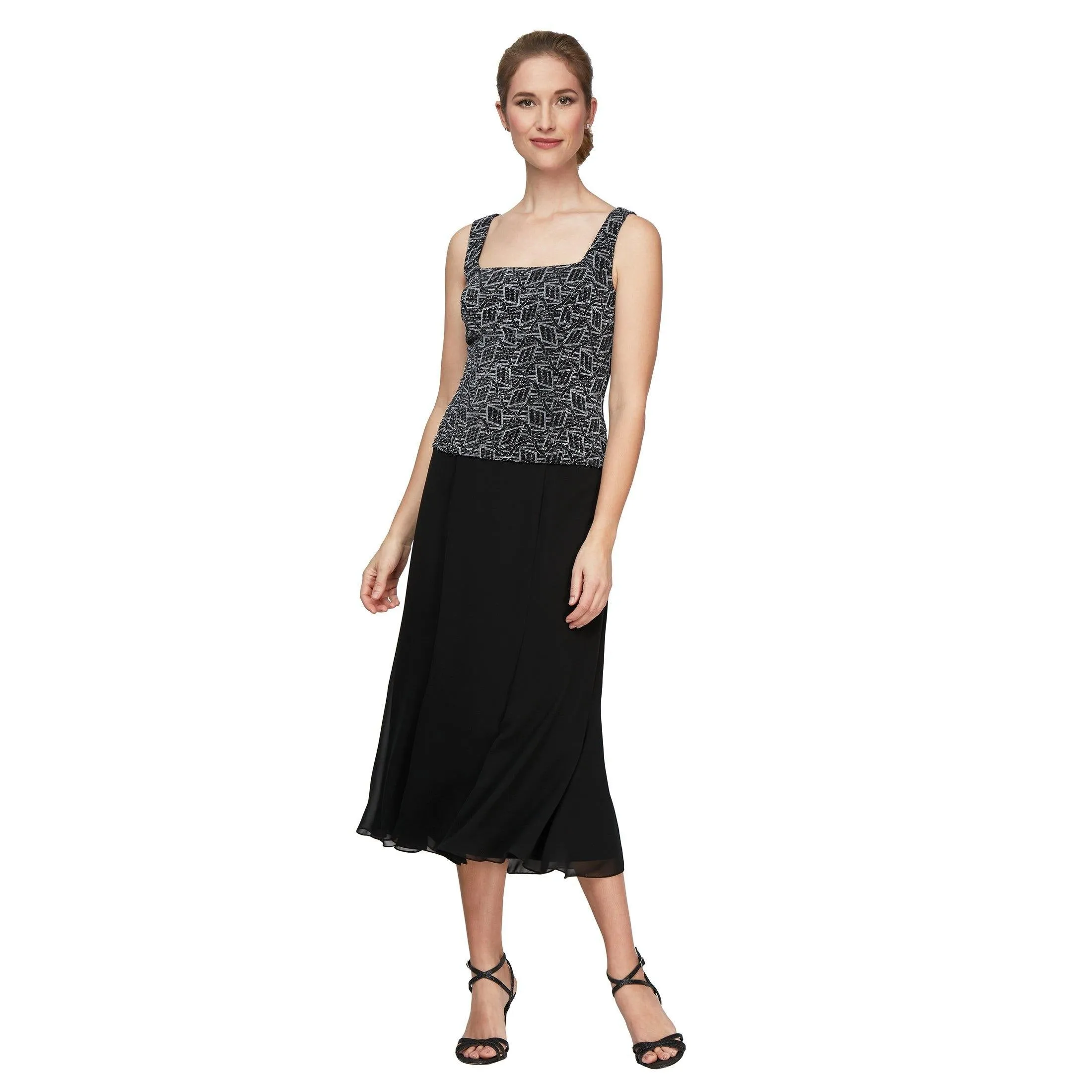 Alex Evenings AE8127549 Tea Length Jacket Dress