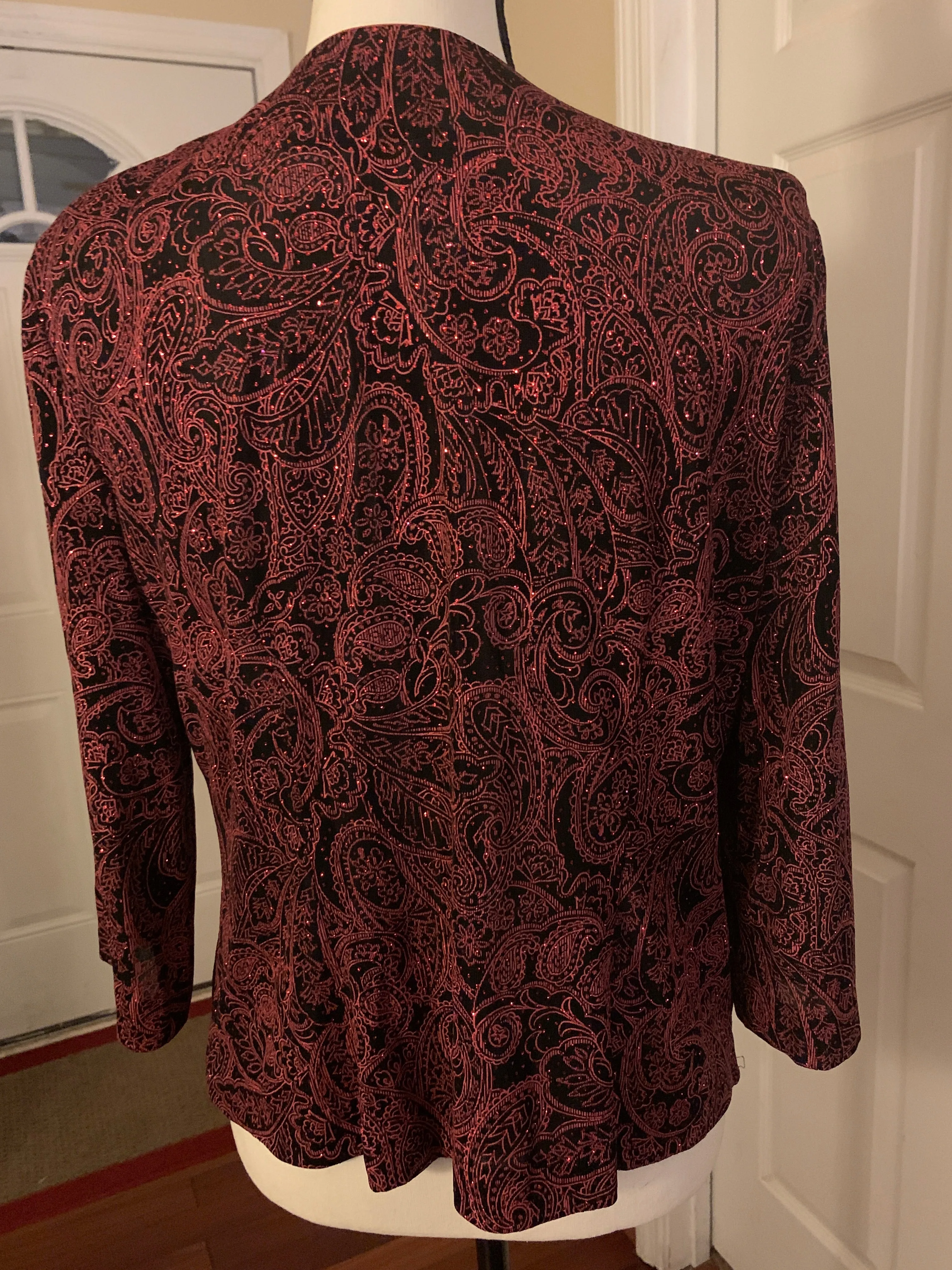 Alex Shimmer Zip Front Jacket