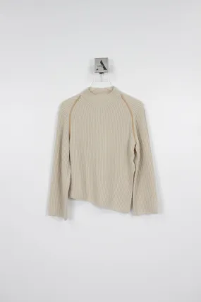 Aliana Recycled Cashmere Asymmetrical Turtleneck Pullover