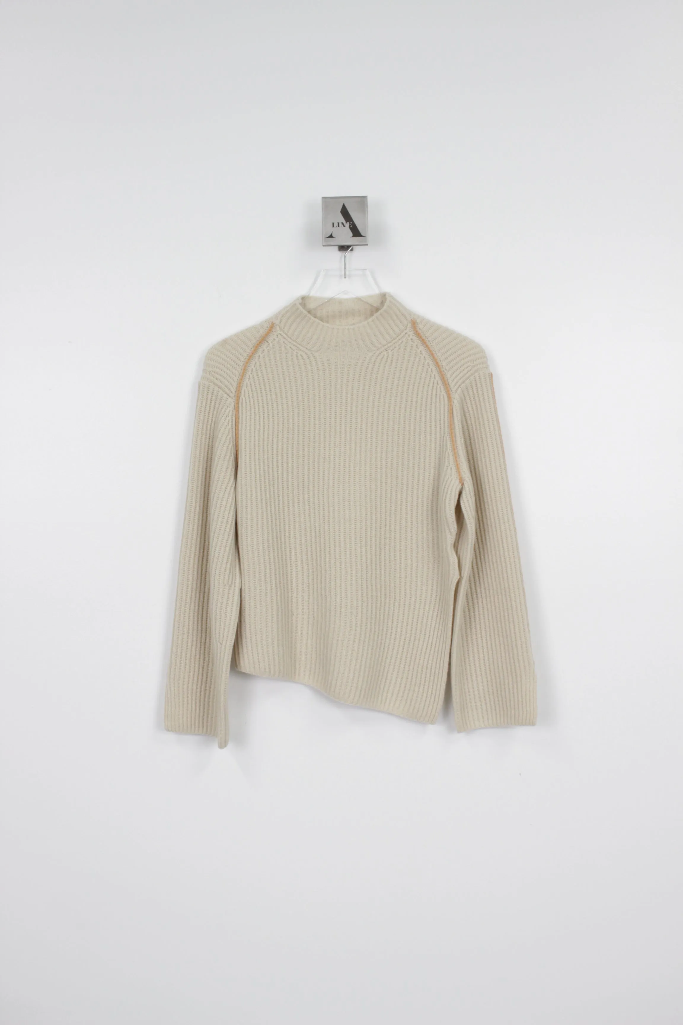 Aliana Recycled Cashmere Asymmetrical Turtleneck Pullover