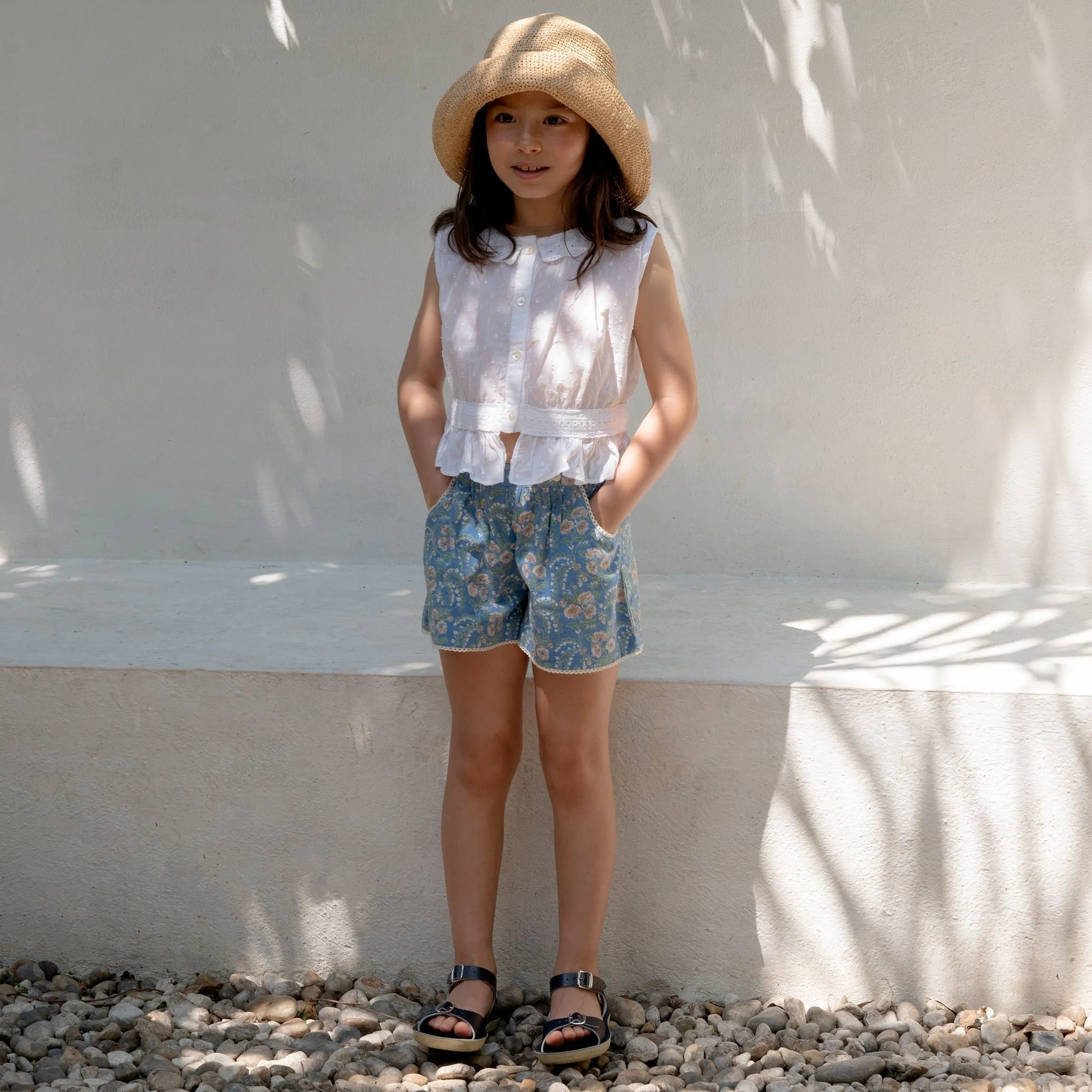Begonia Summer Shorts | Summer Blooms Print