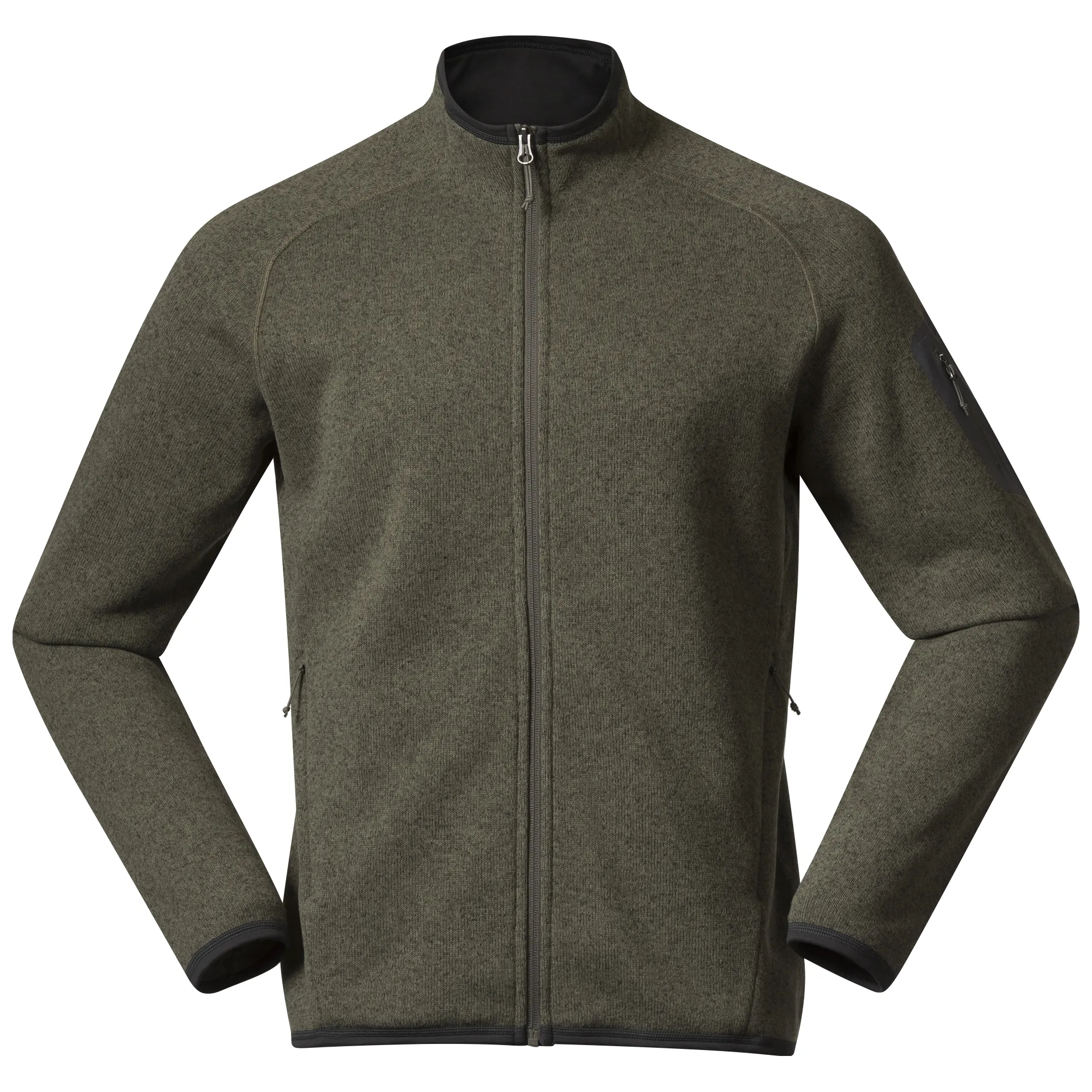 Bergans Men&#x27;s Kamphaug Knitted Jacket Green Mud | Buy Bergans Men&#x27;s Kamphaug Knitted Jacket Green Mud here | Outnorth