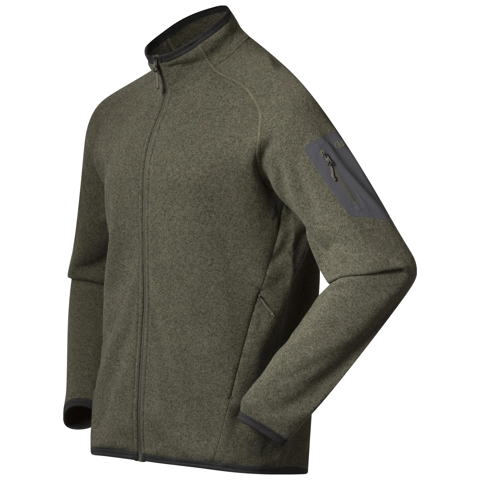 Bergans Men&#x27;s Kamphaug Knitted Jacket Green Mud | Buy Bergans Men&#x27;s Kamphaug Knitted Jacket Green Mud here | Outnorth