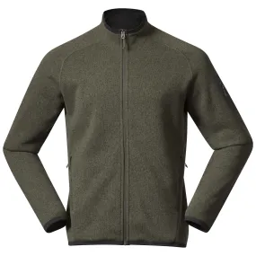 Bergans Men&#x27;s Kamphaug Knitted Jacket Green Mud | Buy Bergans Men&#x27;s Kamphaug Knitted Jacket Green Mud here | Outnorth