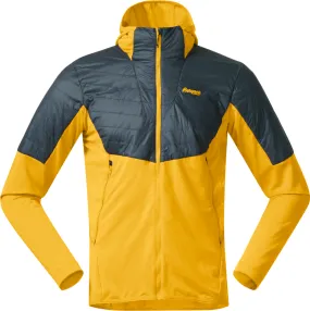 Bergans Men&#x27;s Senja Midlayer Hood Jacket Light Golden Yellow/Orion Blue | Buy Bergans Men&#x27;s Senja Midlayer Hood Jacket Light Golden Yellow/Orion Blue here | Outnorth