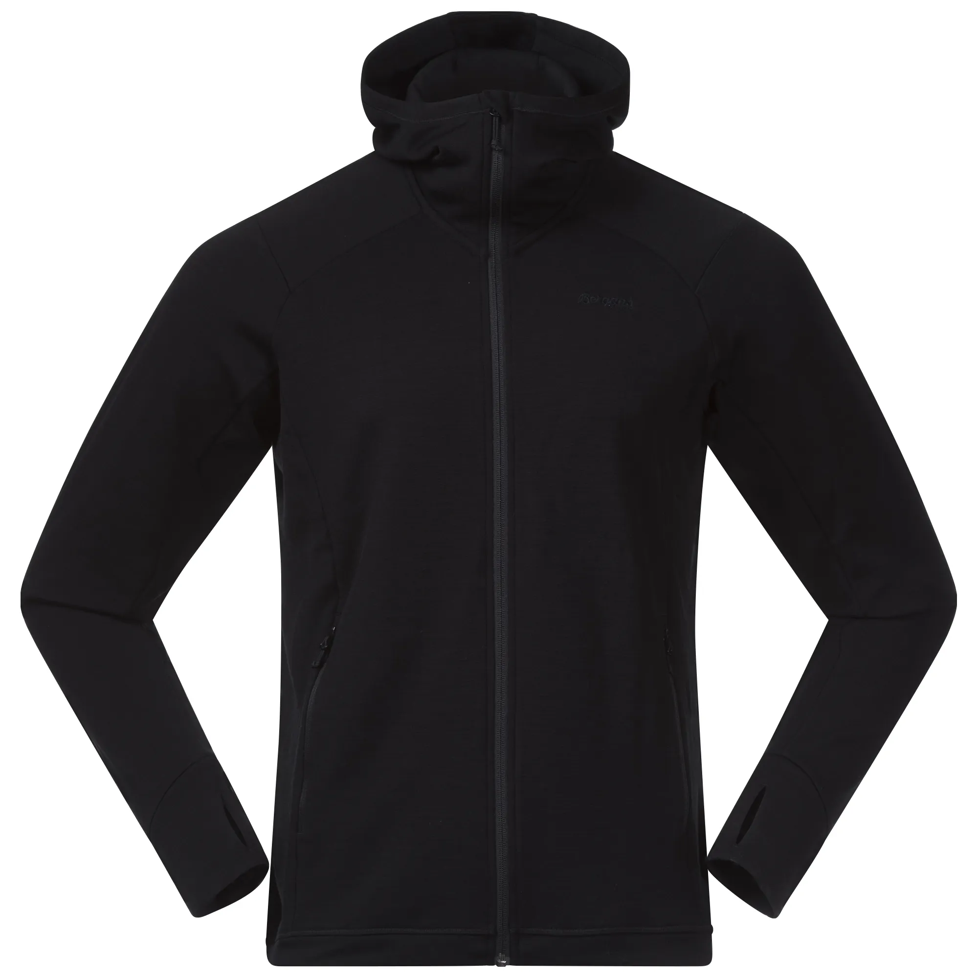 Bergans Men&#x27;s Ulstein Wool Hood Jacket Black | Buy Bergans Men&#x27;s Ulstein Wool Hood Jacket Black here | Outnorth