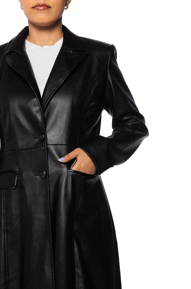 BEYOND-TRENCH BLACK BLAZER COAT