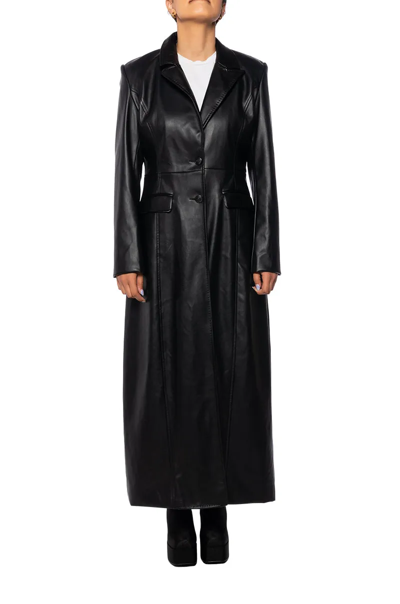 BEYOND-TRENCH BLACK BLAZER COAT