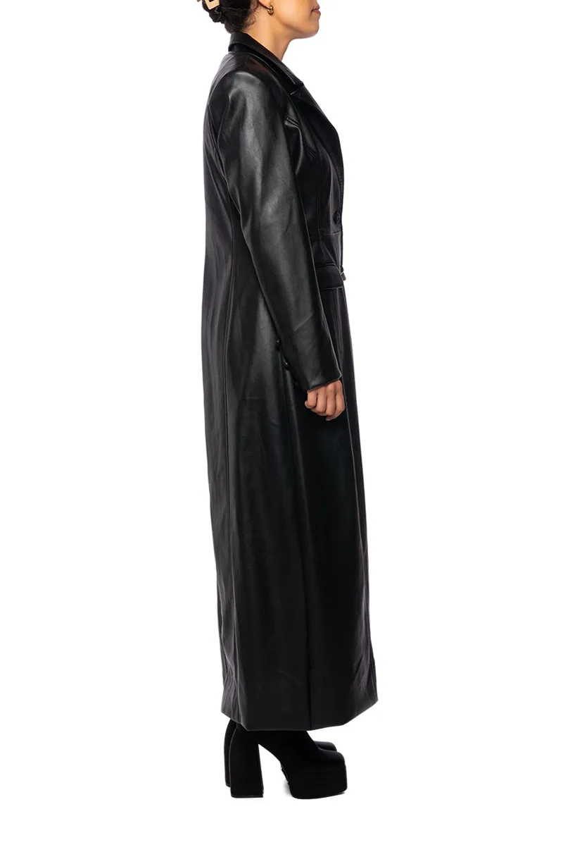 BEYOND-TRENCH BLACK BLAZER COAT