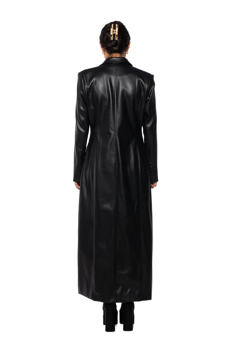BEYOND-TRENCH BLACK BLAZER COAT