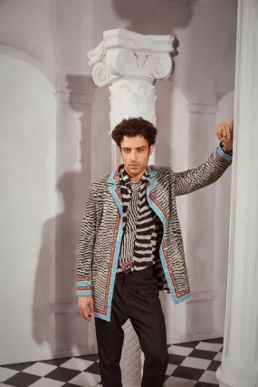 Black & White Byzantine Print Trench