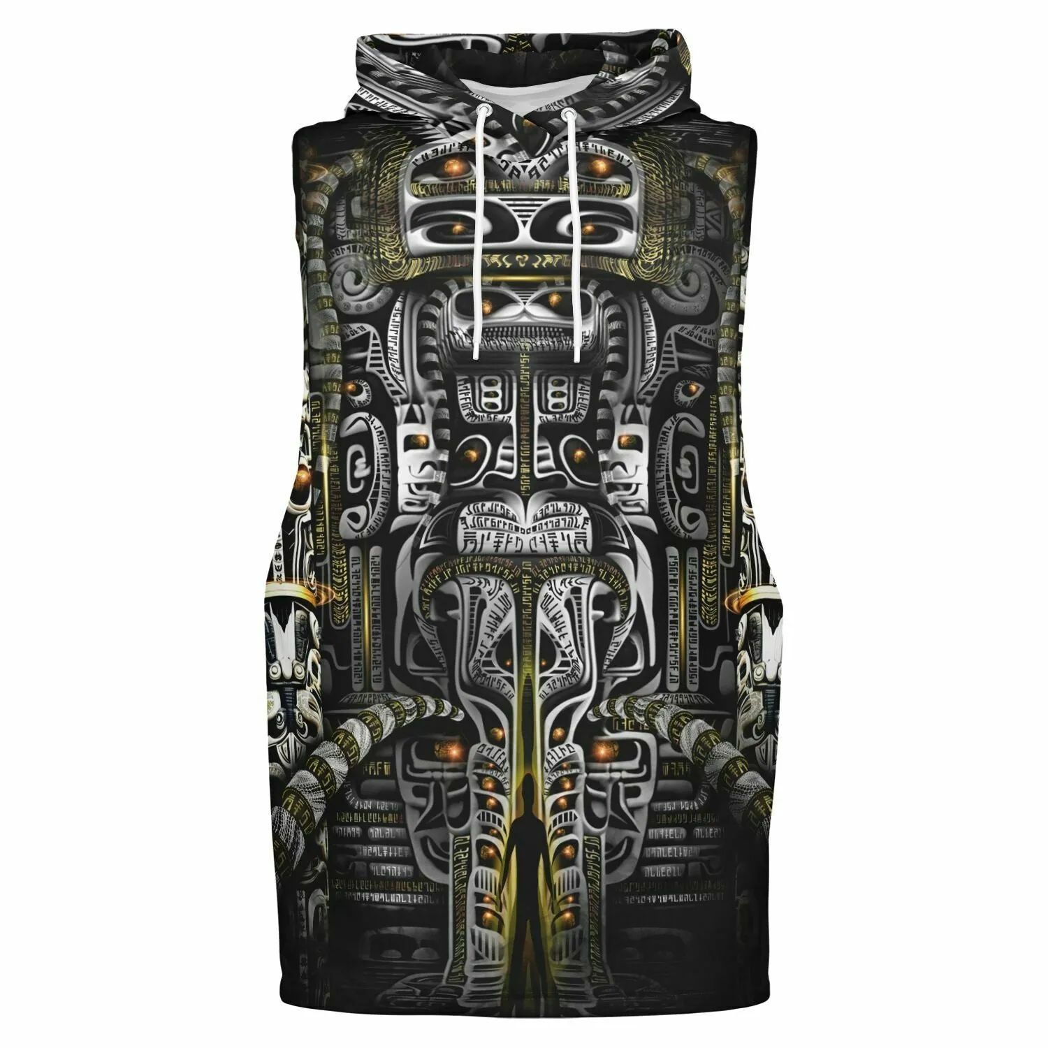 Blitzed Fashion Drop Armhole Hoodie - Hooded Tank Top