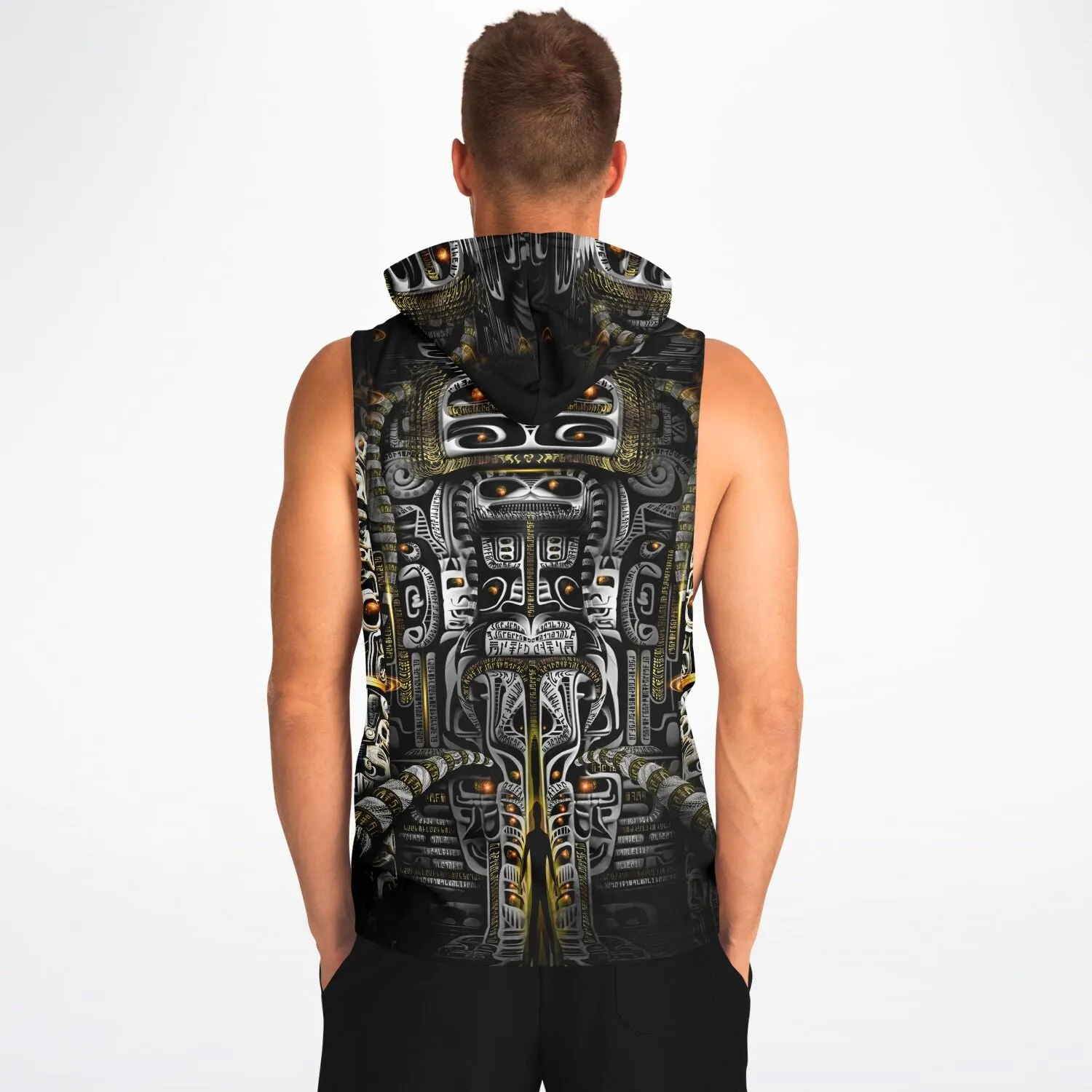 Blitzed Fashion Drop Armhole Hoodie - Hooded Tank Top