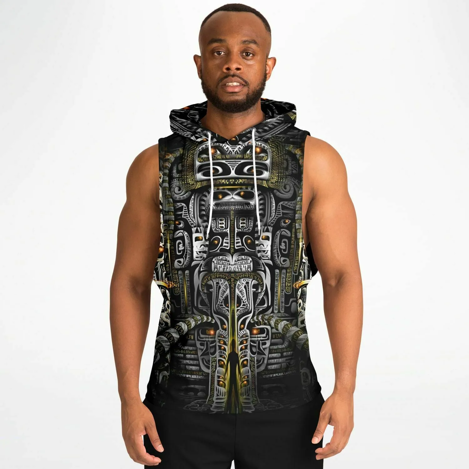 Blitzed Fashion Drop Armhole Hoodie - Hooded Tank Top