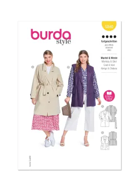 Burda Pattern B5840 Plus Size Jacket