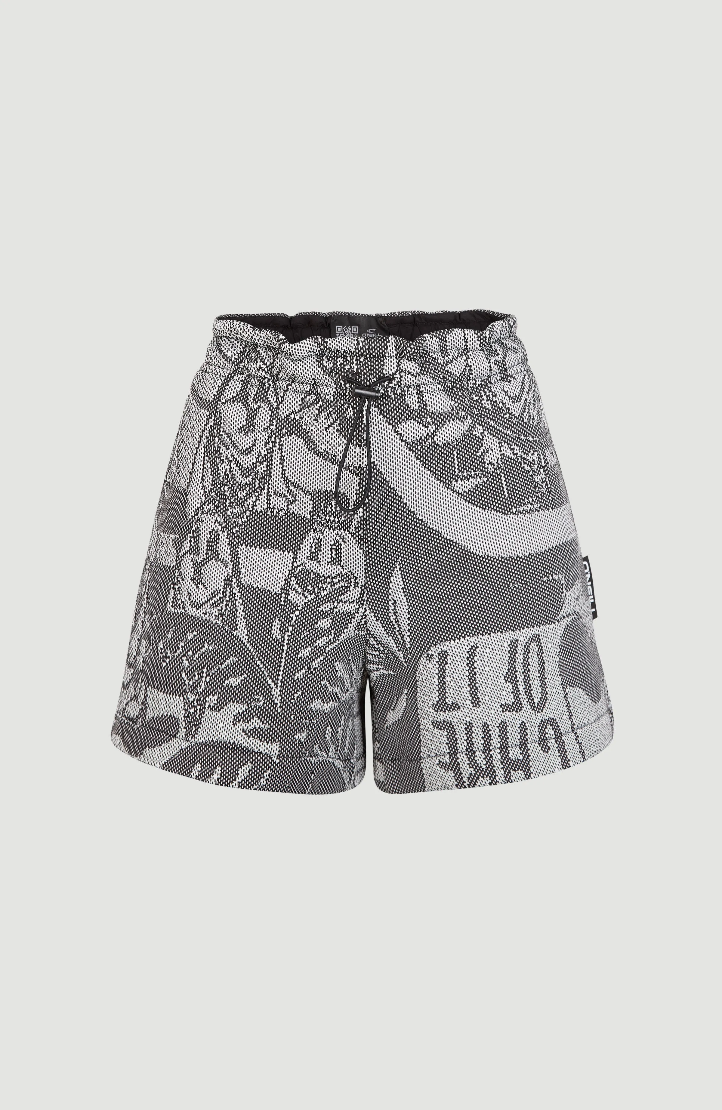 BYBORRE  x O'Neill Knitted High-Waist Shorts | Black Oyster