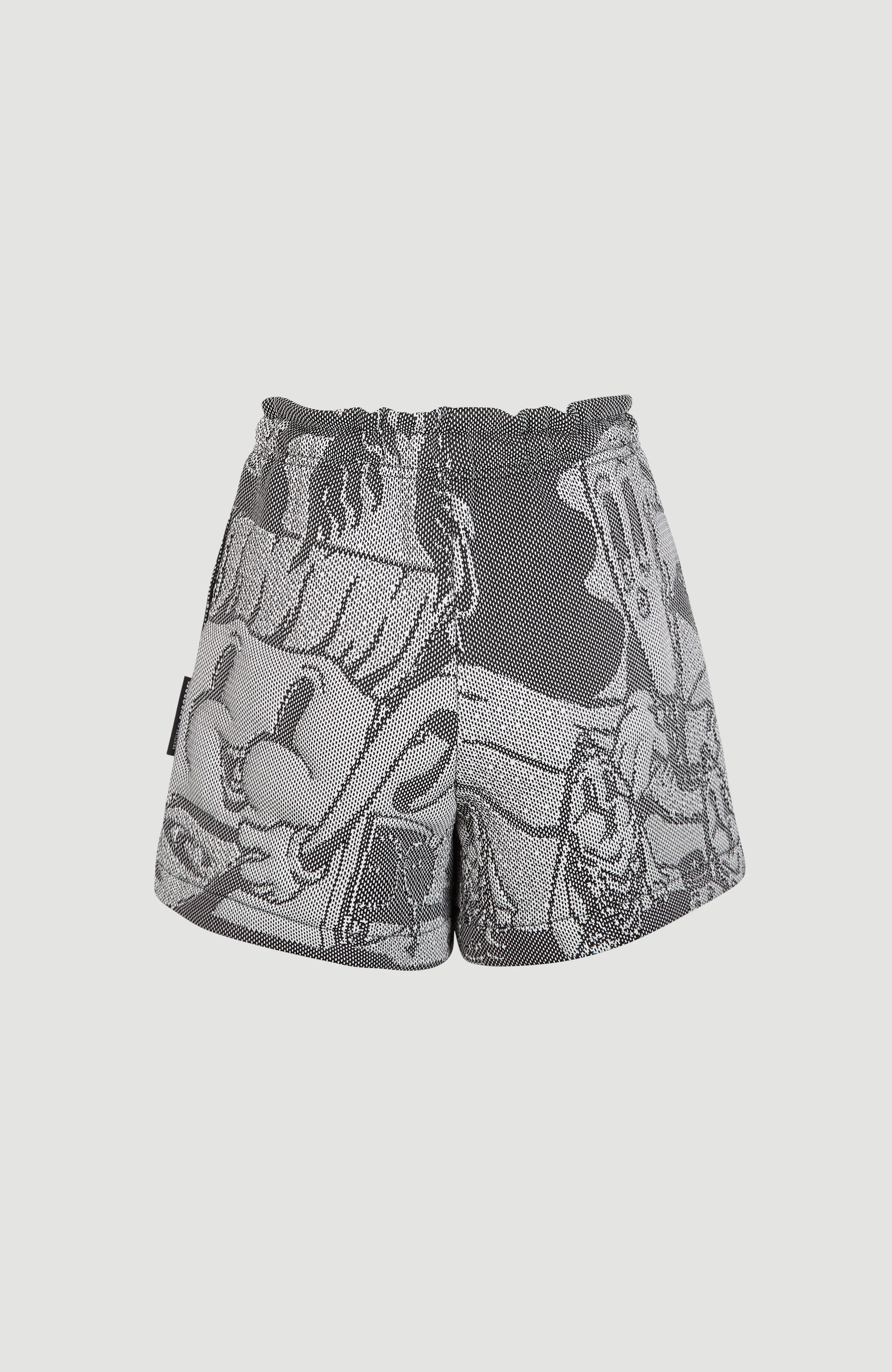 BYBORRE  x O'Neill Knitted High-Waist Shorts | Black Oyster