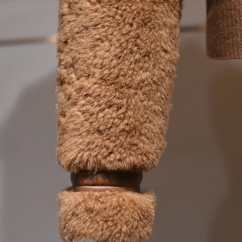 Camel Faux Fur Winter Jacket
