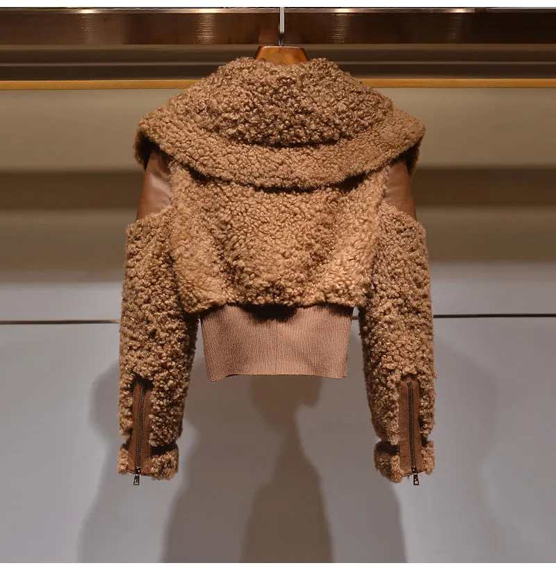 Camel Faux Fur Winter Jacket