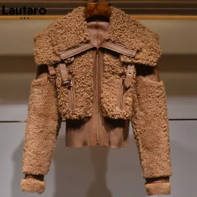 Camel Faux Fur Winter Jacket
