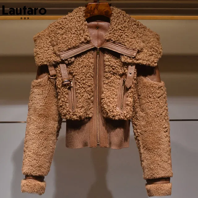 Camel Faux Fur Winter Jacket