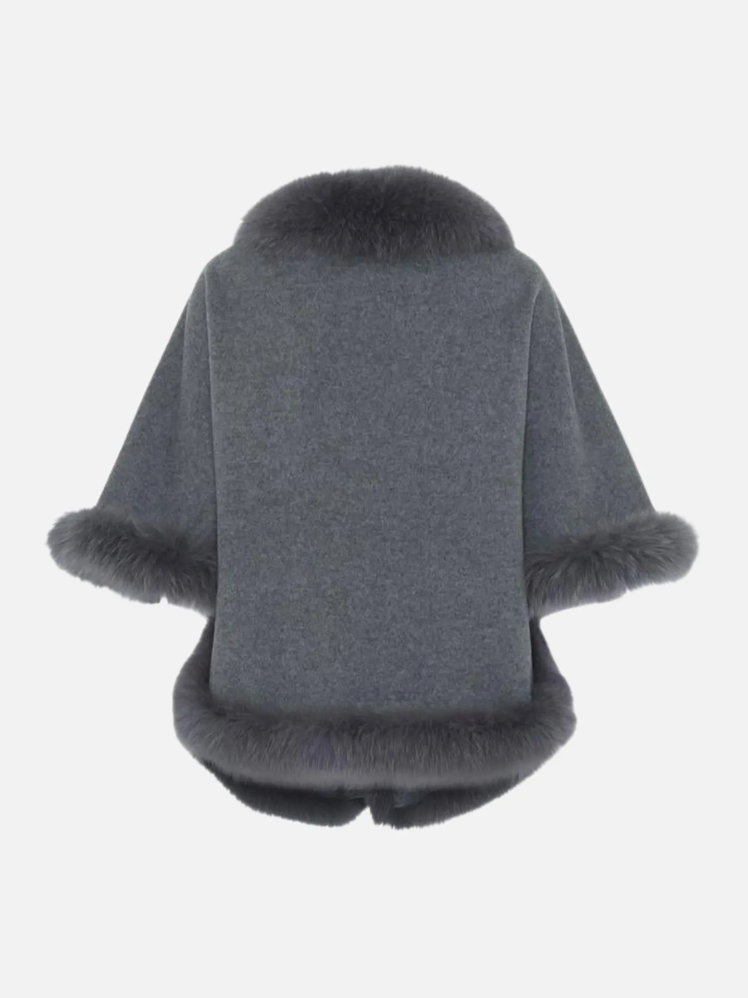 Chadron Cape, 65 cm. - Thinner Double Face Wool - Grey / Sjal