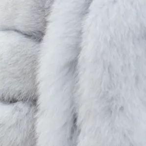 Chevron Fox Fur Coat