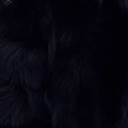 Chevron Fox Fur Coat