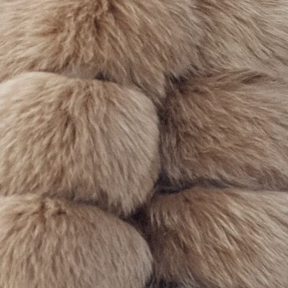 Chevron Fox Fur Coat