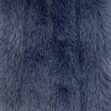 Chevron Fox Fur Coat