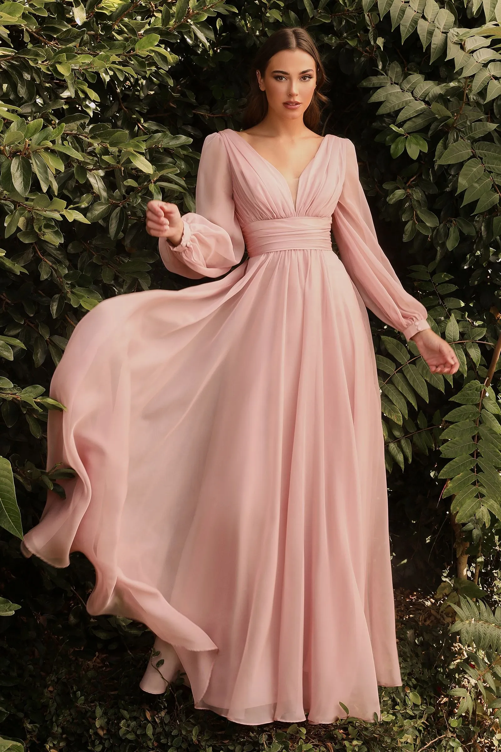 Chiffon Long Sleeve Dress Sale