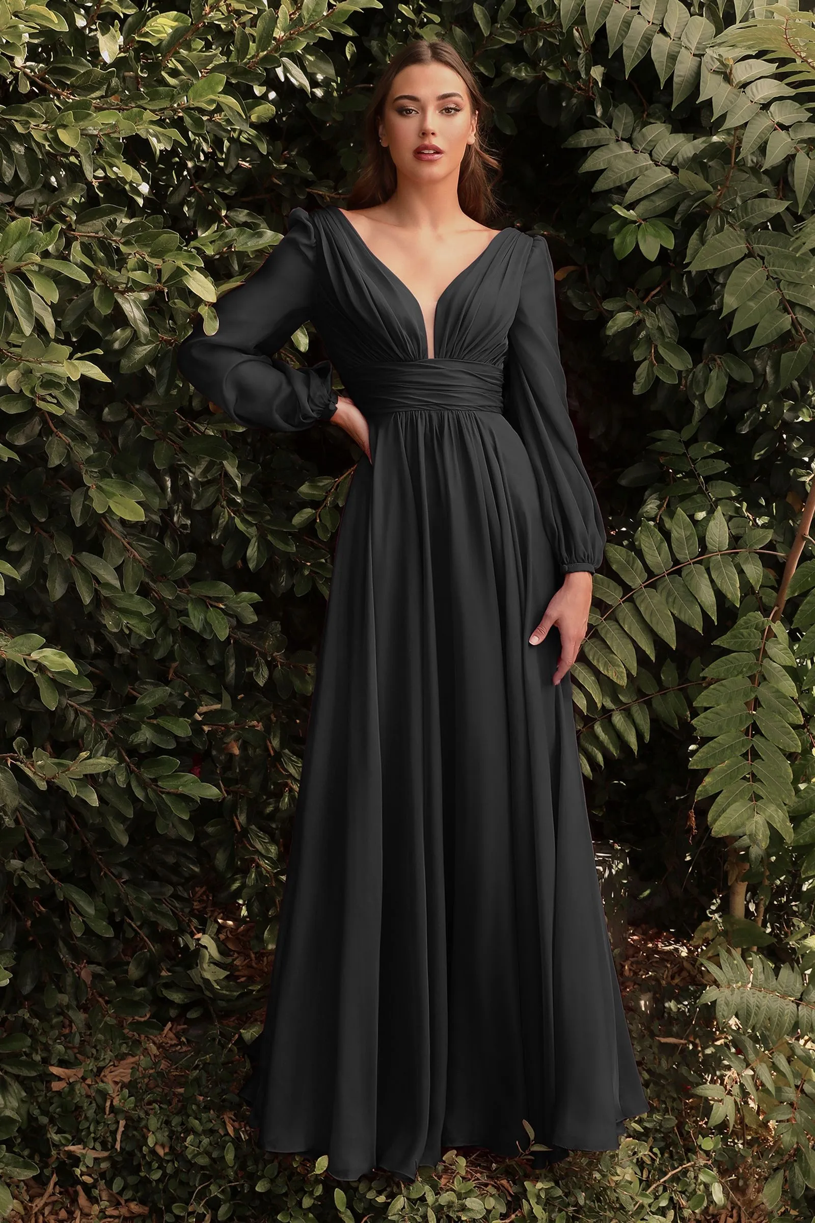 Chiffon Long Sleeve Dress Sale