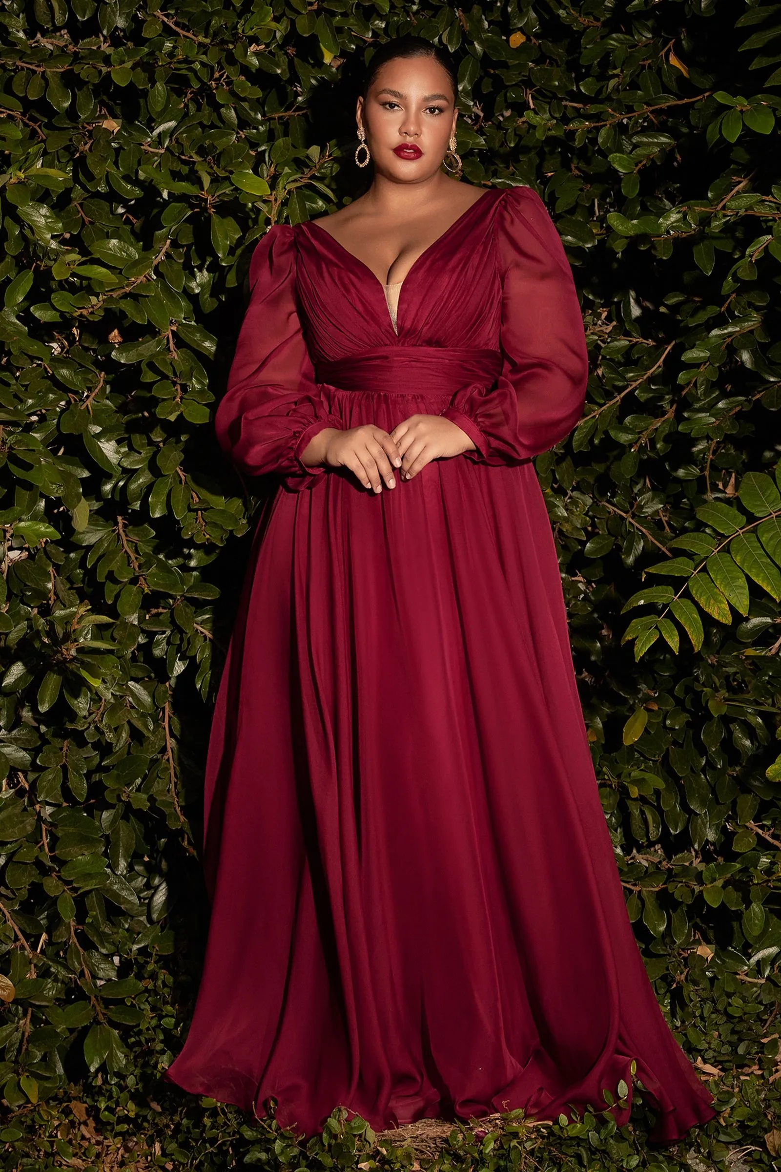 Chiffon Long Sleeve Dress Sale