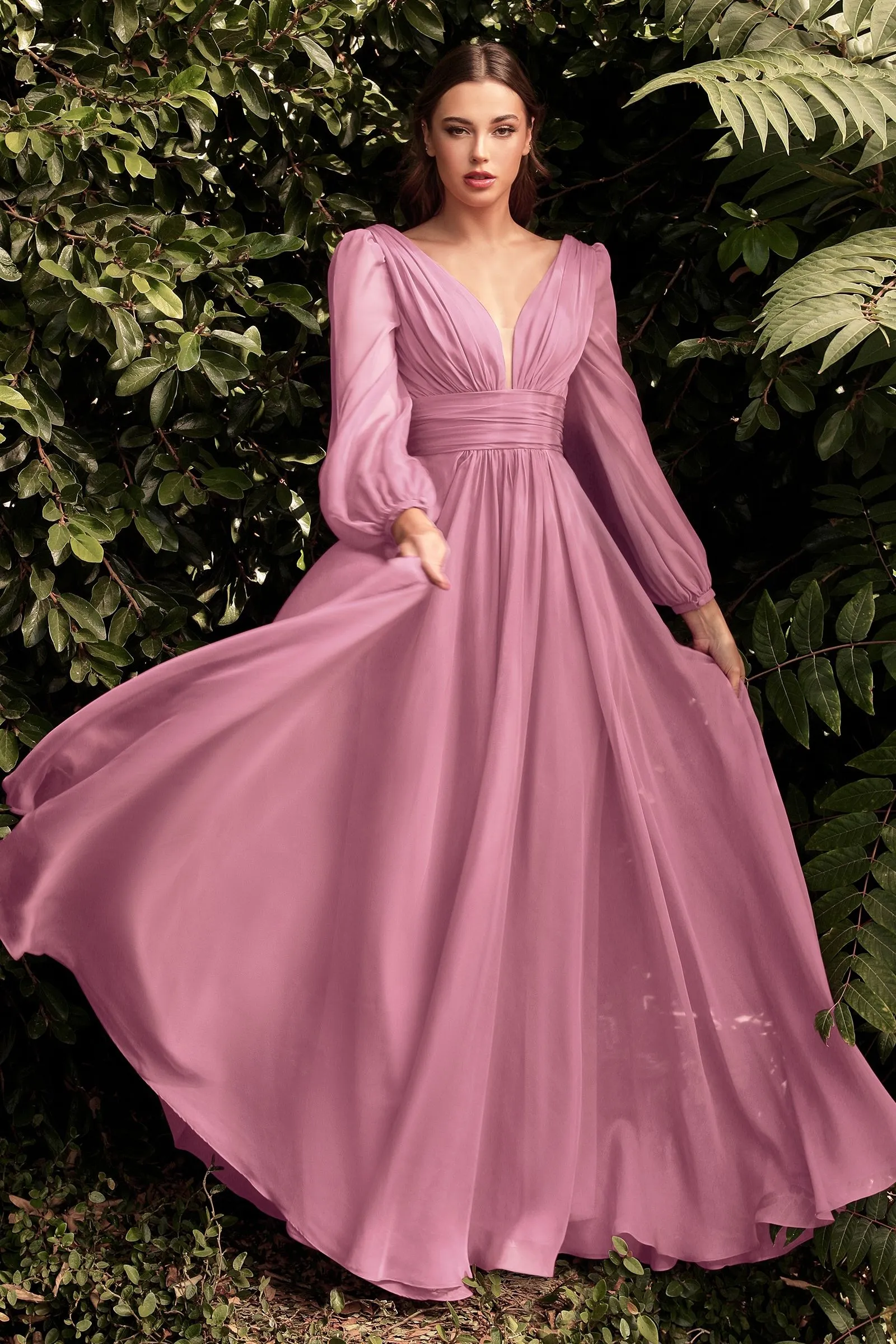 Chiffon Long Sleeve Dress Sale