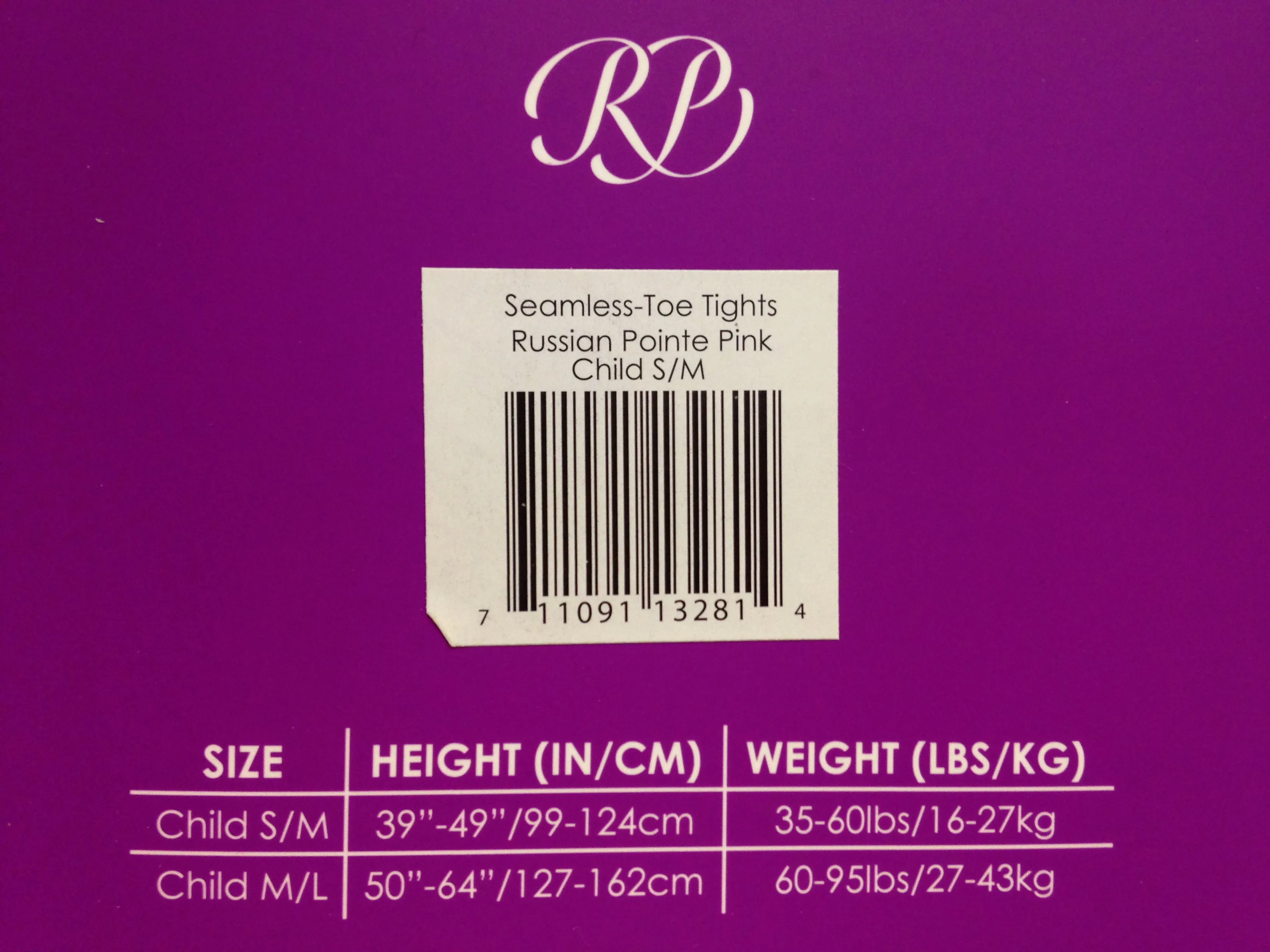 Child Seamless-Toe Convertible Dance Tights (Variety of Colors)