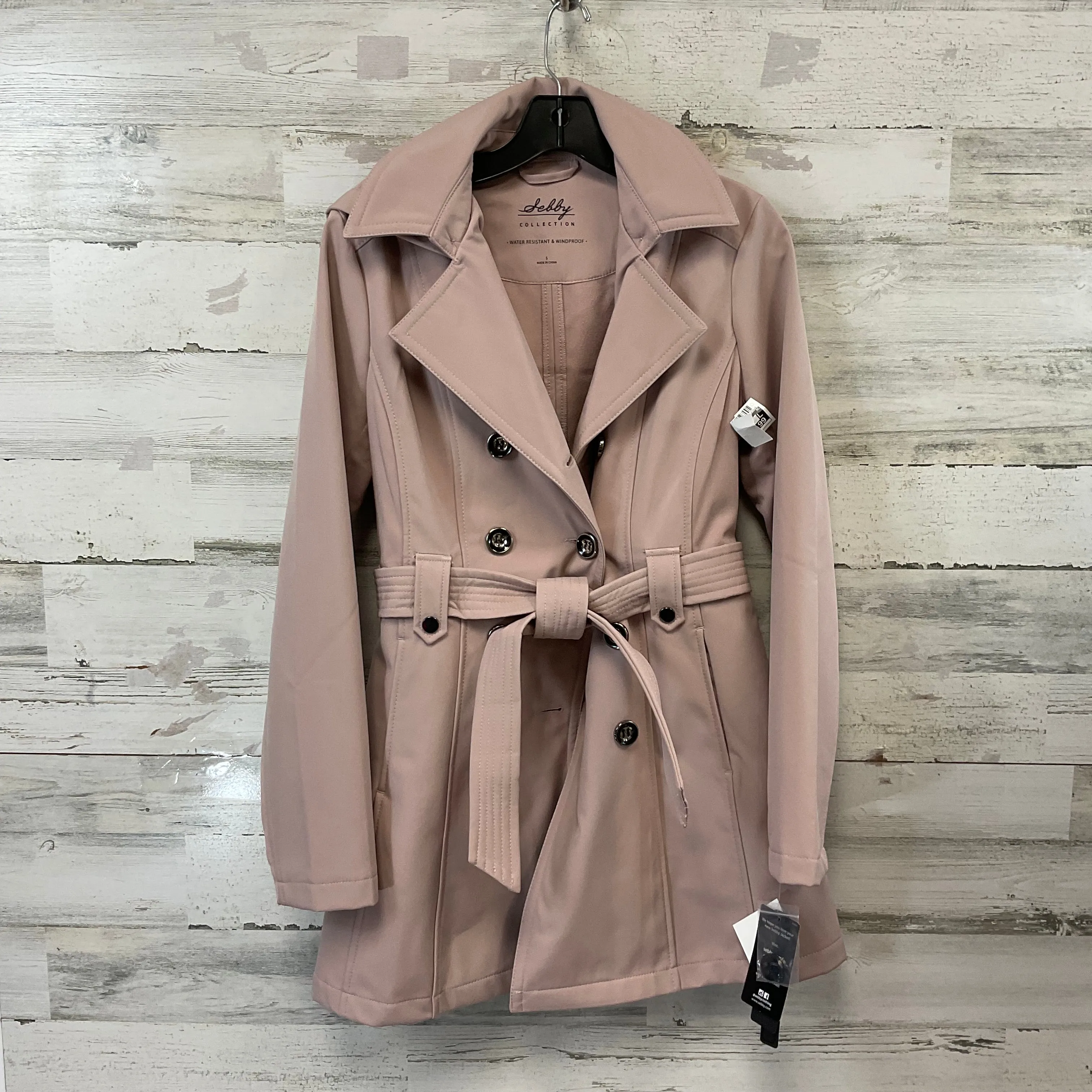 Coat Trench Coat By Sebby In Pink, Size: S