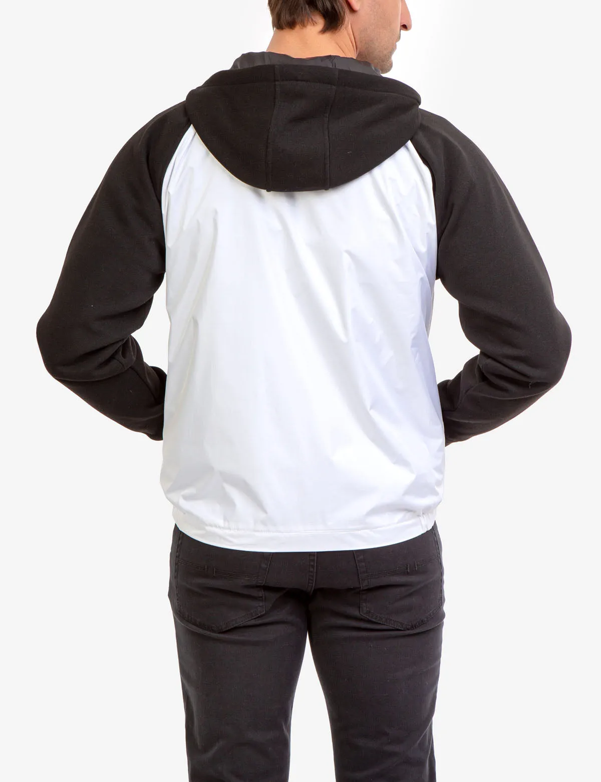 COLORBLOCK FLEECE HOODED JACKET