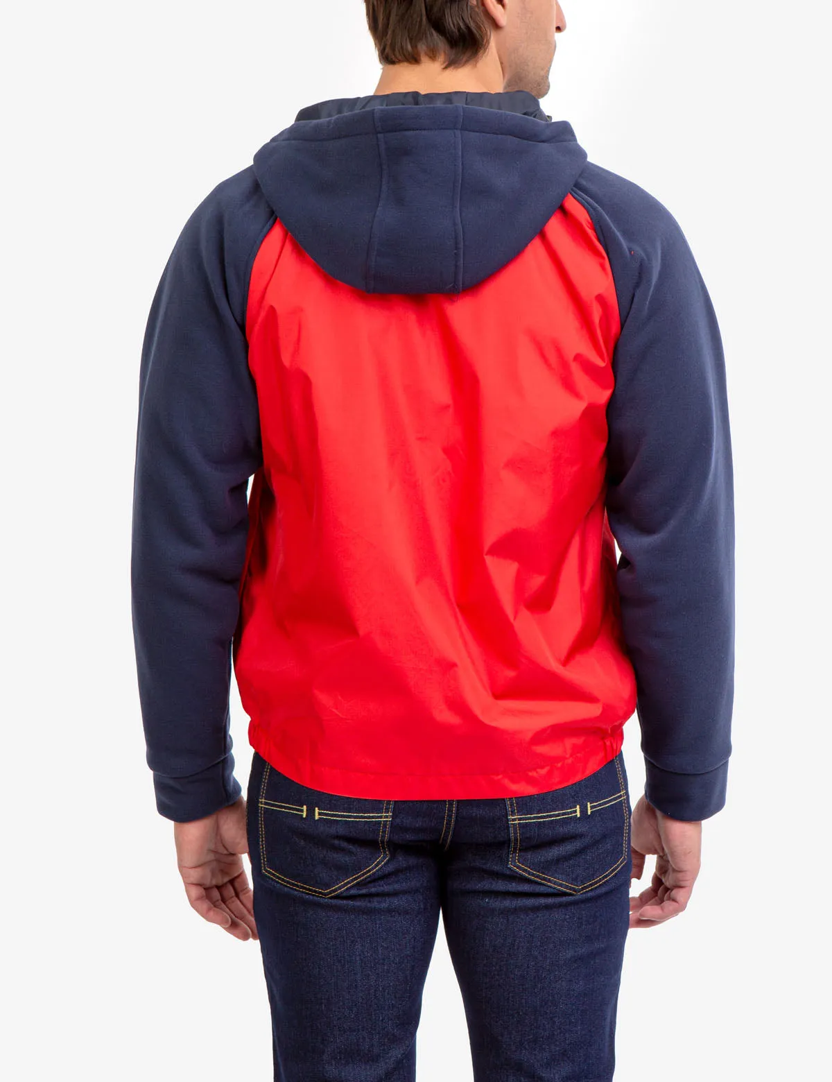 COLORBLOCK FLEECE HOODED JACKET
