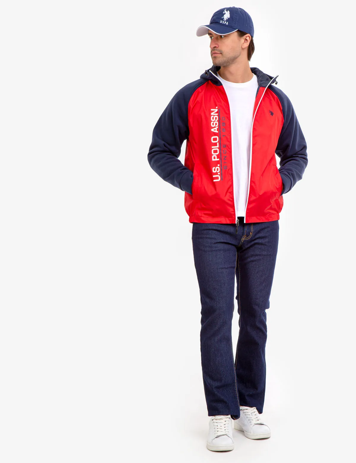 COLORBLOCK FLEECE HOODED JACKET