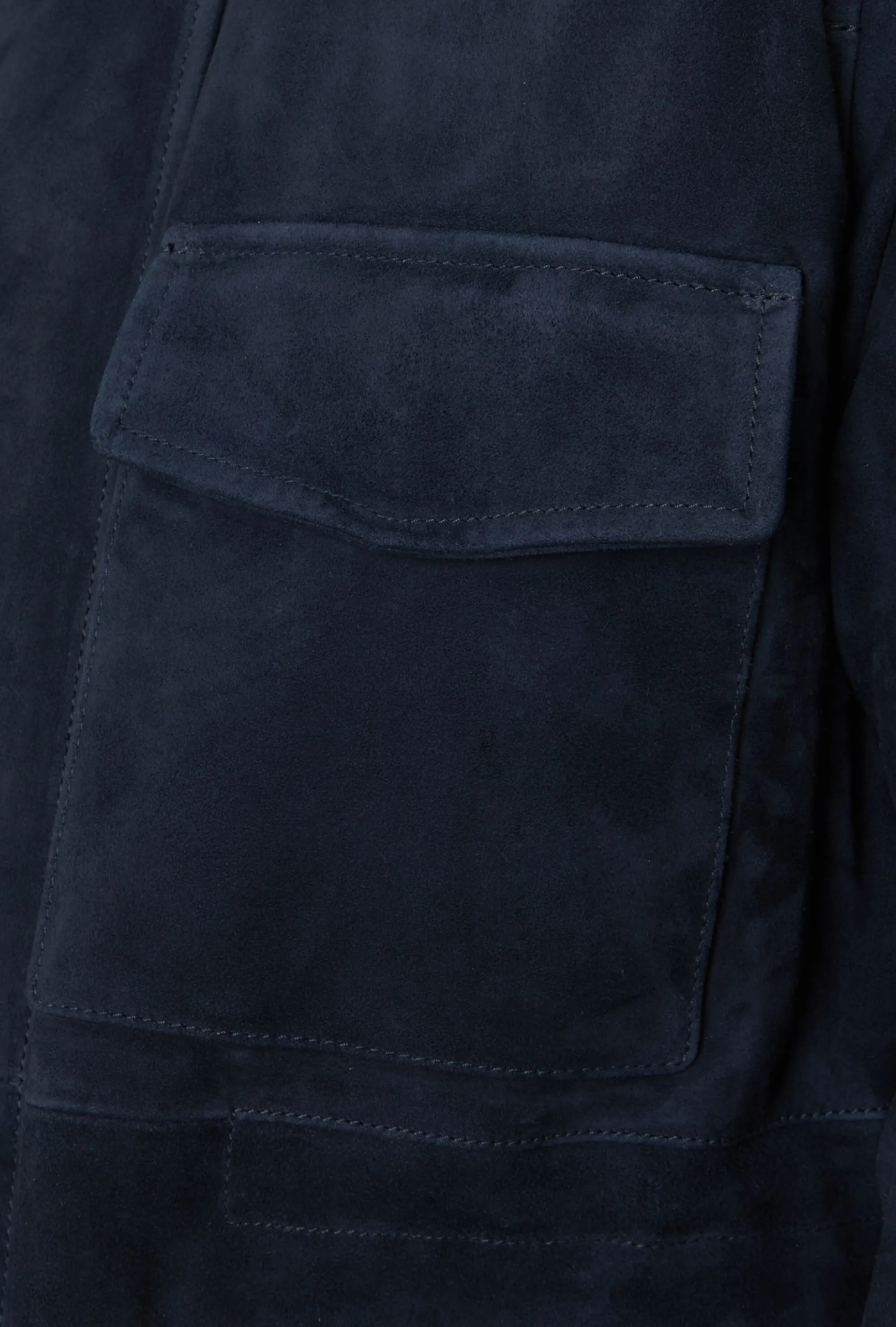 Country Coat Navy Suede