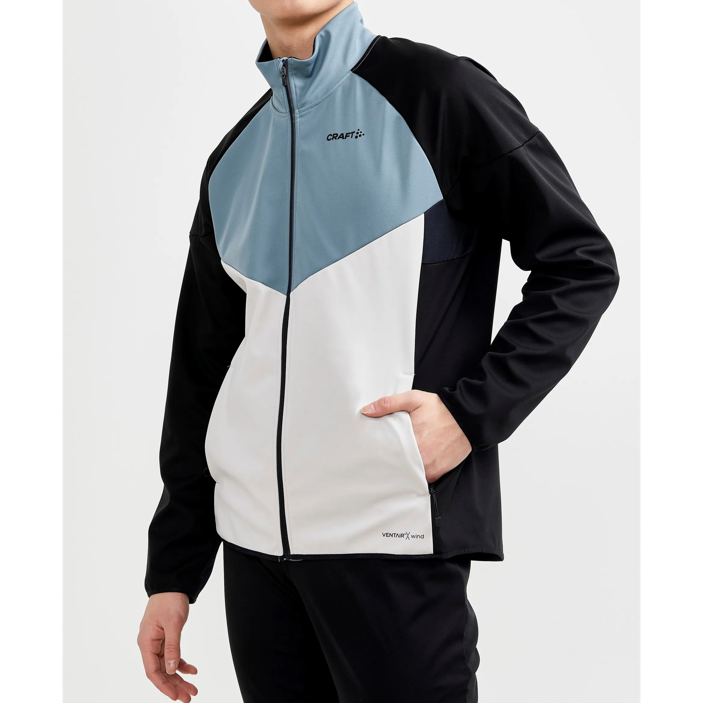 Craft Men&#x27;s Glide Block Jacket Black Trooper | Buy Craft Men&#x27;s Glide Block Jacket Black Trooper here | Outnorth