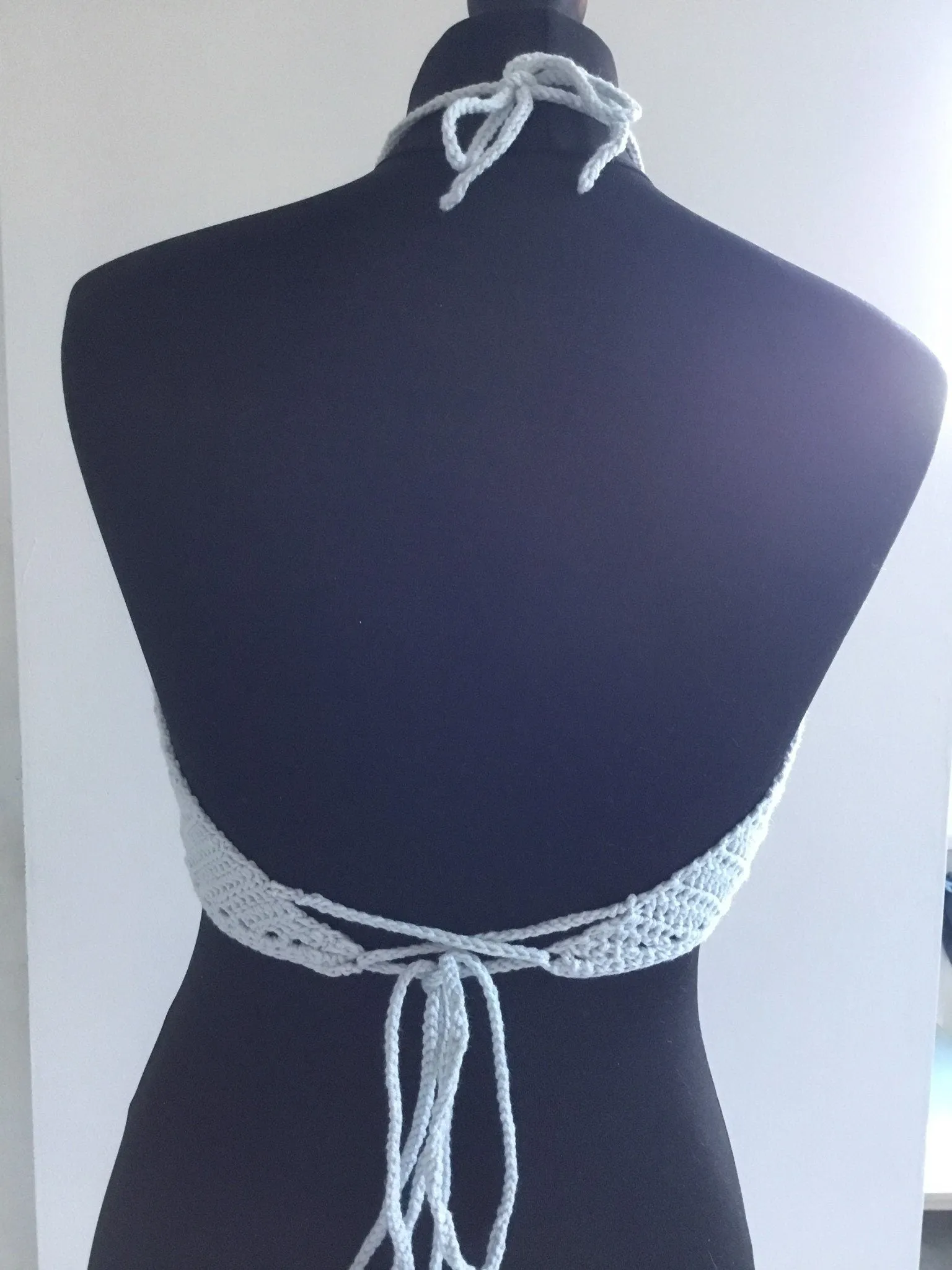Crochet Festival Halter Top - Handmade